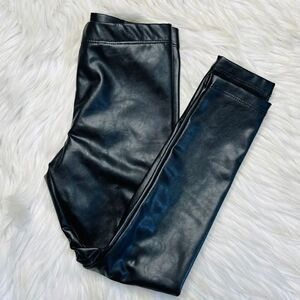 H&M Faux Leather Skinny Pull On Pants Black Size 6